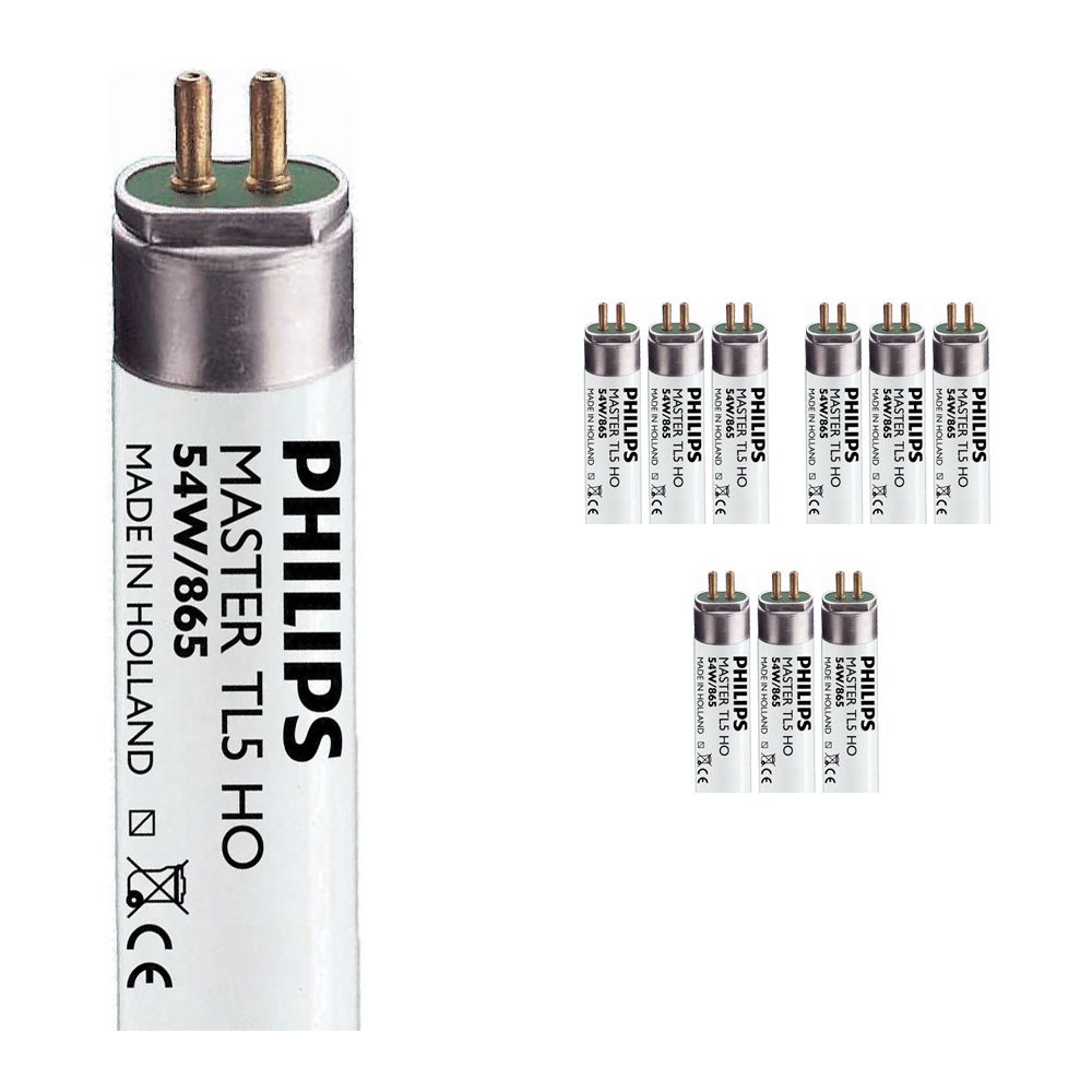Multipack 10x Philips TL5 HO 54W 865 (MASTER) | 115cm - Daylight Multipack 10x Philips TL5 HO 54W 865 (MASTER) | 115cm - Daylight